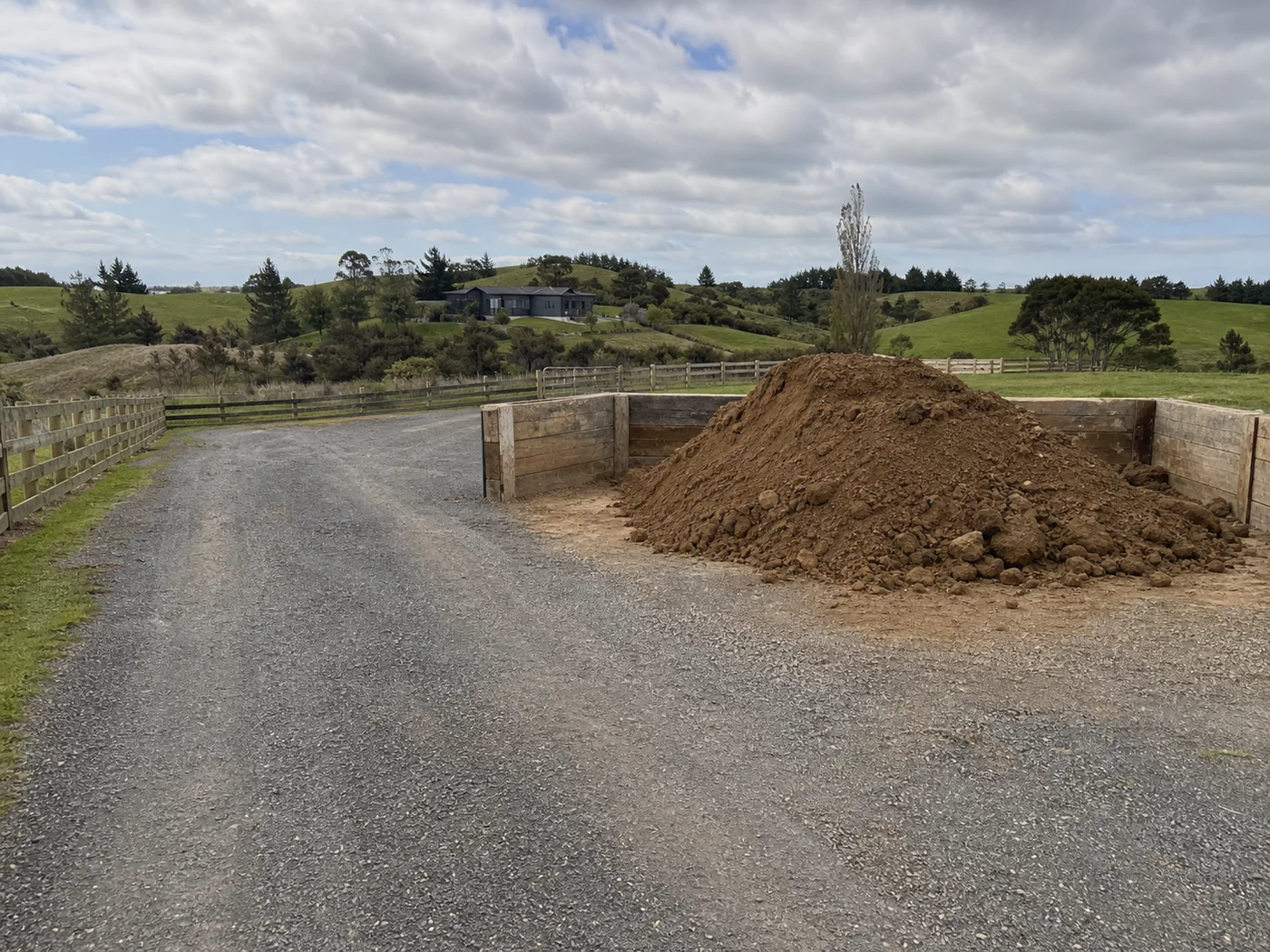 Prepared receiving area for natural fill